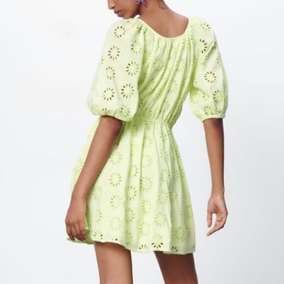 NWT Zara Openwork Embroidered Dress - Picture 12 of 14